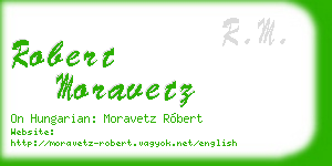robert moravetz business card