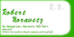 robert moravetz business card